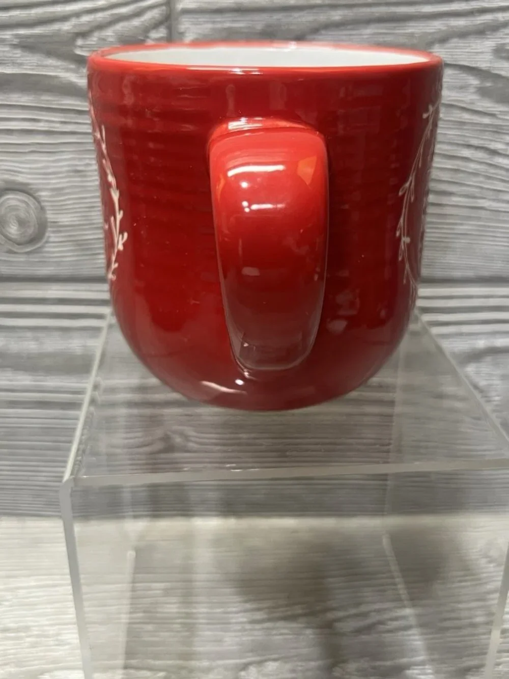 Christmas Coffee Mug Tea Cup Making Spirits Bright Red White Holiday 4”